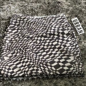 Urban Outfitters printed mesh mini-skirt